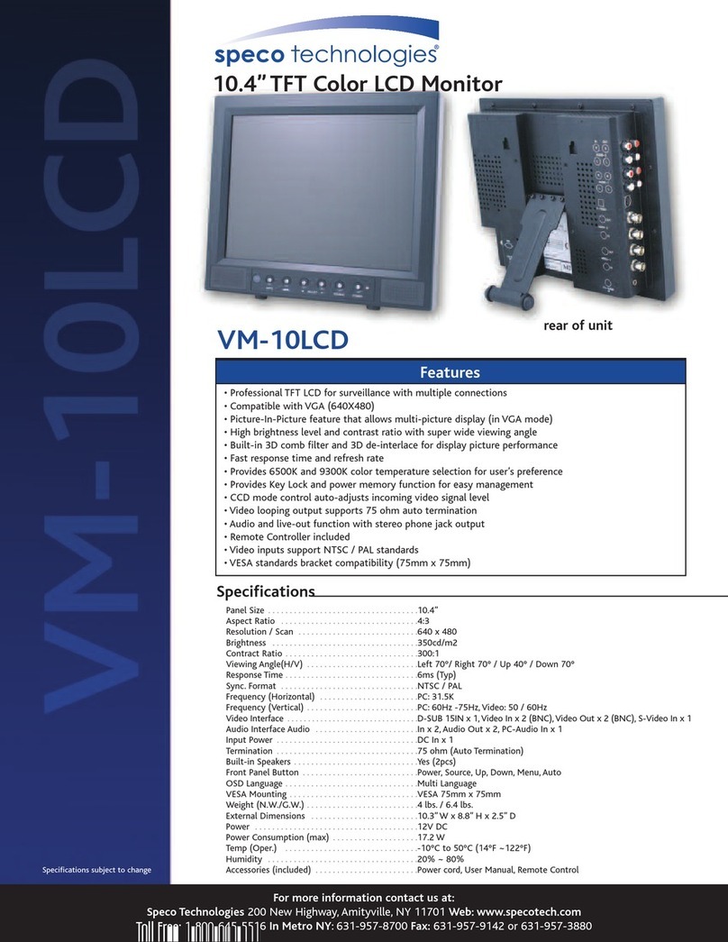 Speco VM-10LCD User manual