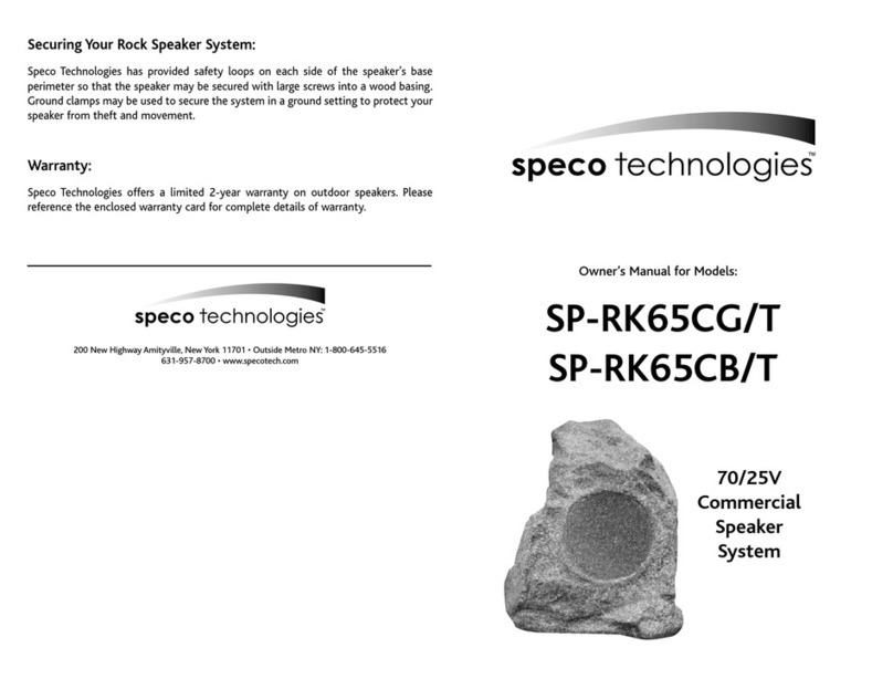 Speco CSi/SPECO SP-RK65CB/T owner's manual