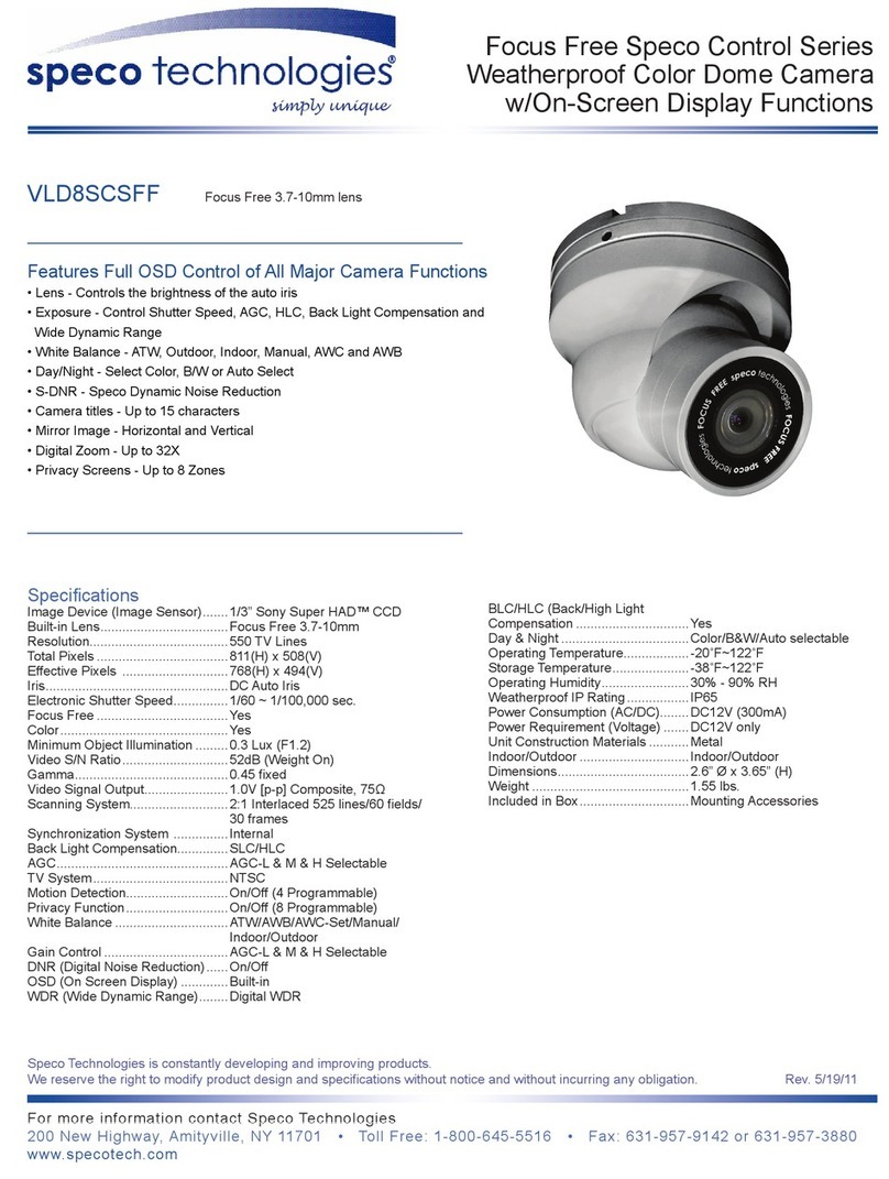 Speco VLD8SCSFF User manual Speco VLD8SCSFF User manual