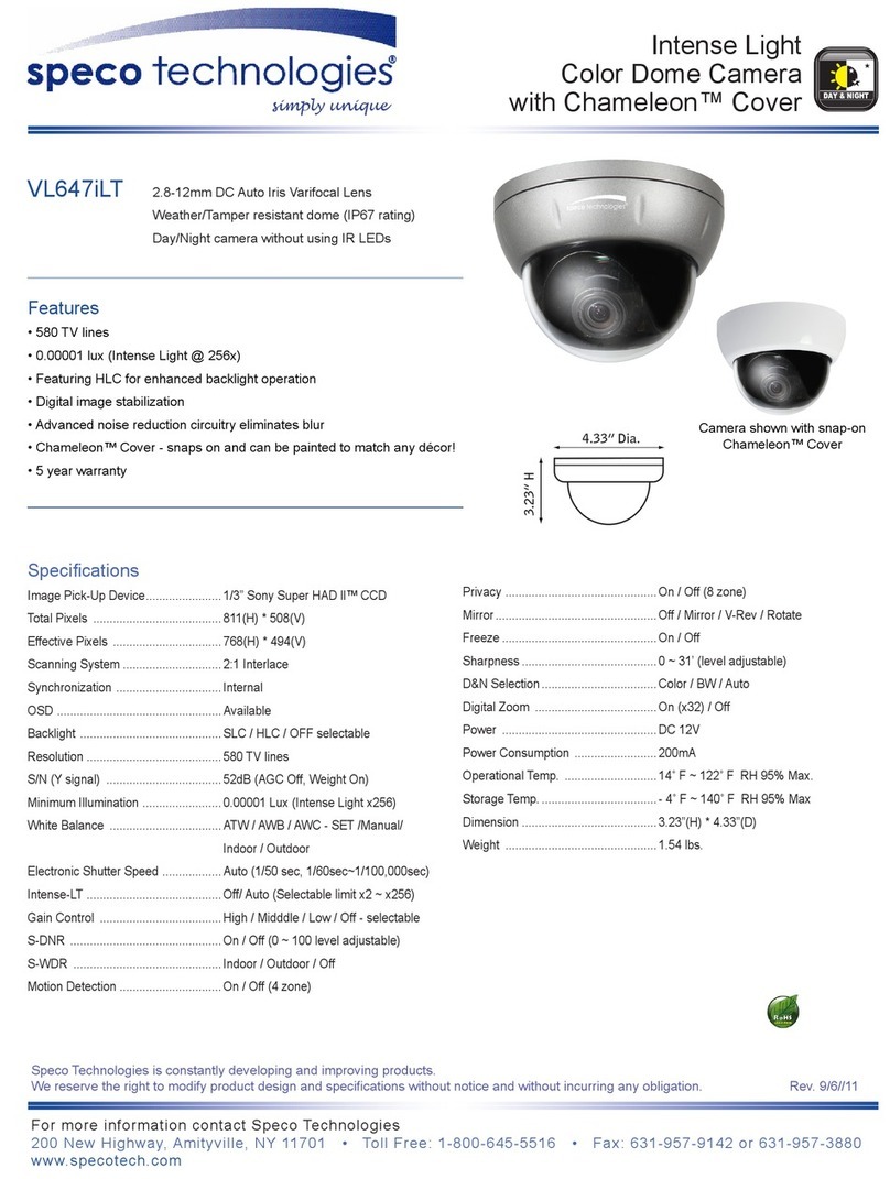 Speco VL647iLT User manual