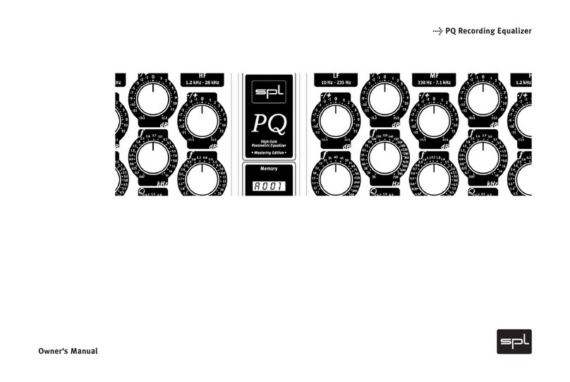 Sound Performance Lab PQ Recording Equalizer User manual Sound Performance Lab PQ Recording Equalizer User manual