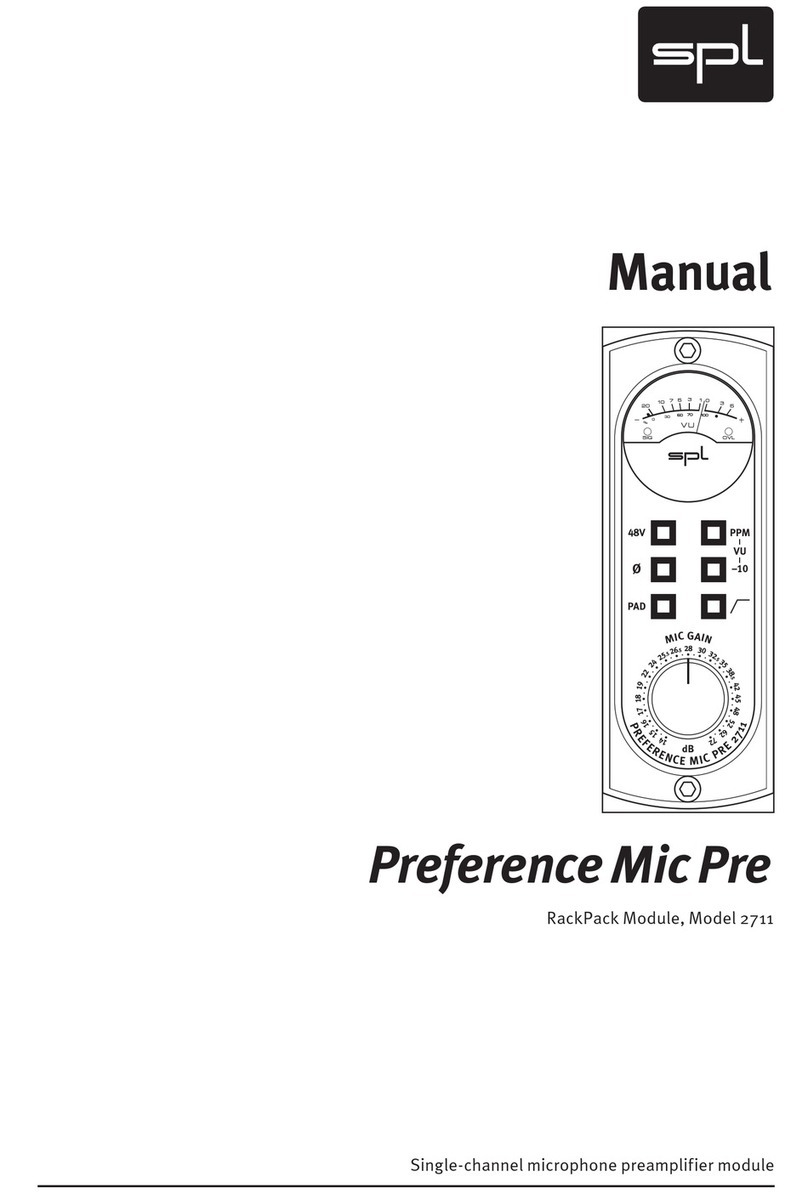Sound Performance Lab Preference Mic Pre 2711 User manual