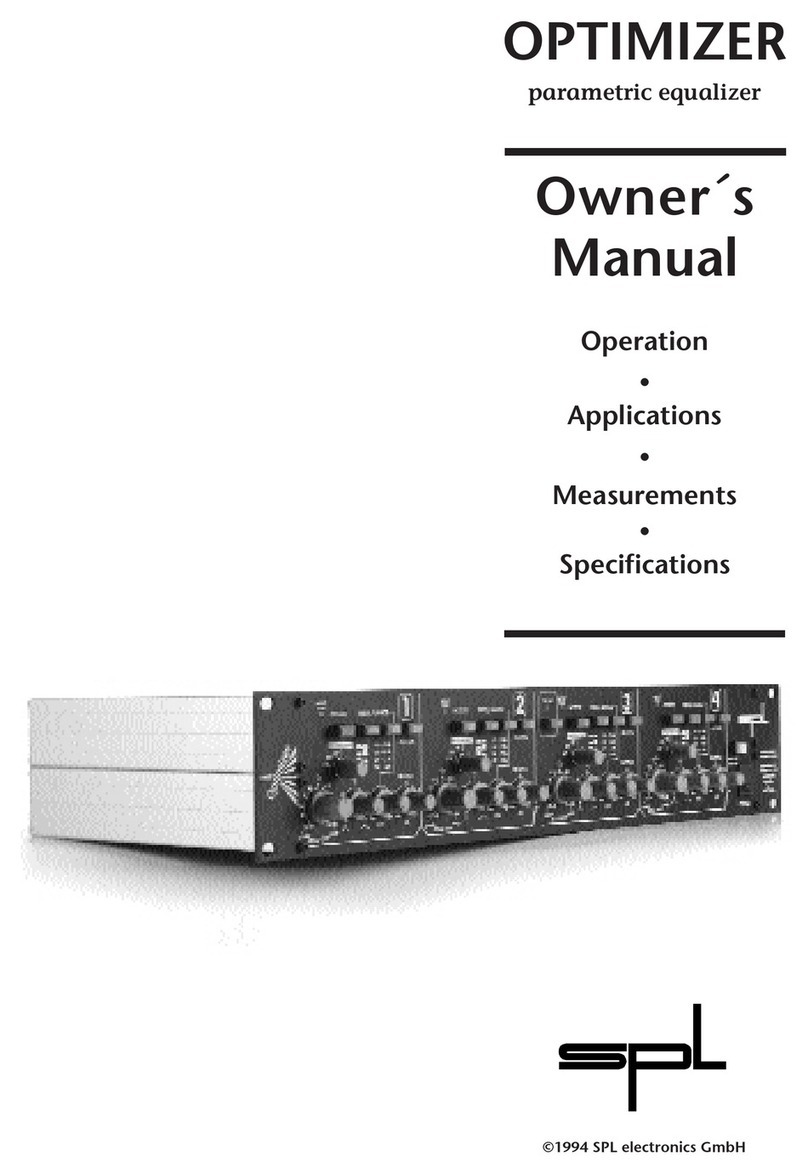 SPL Parametric Equalizer owner's manual