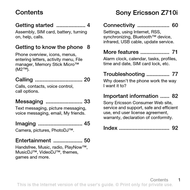 Sony Ericsson Z520c User manual