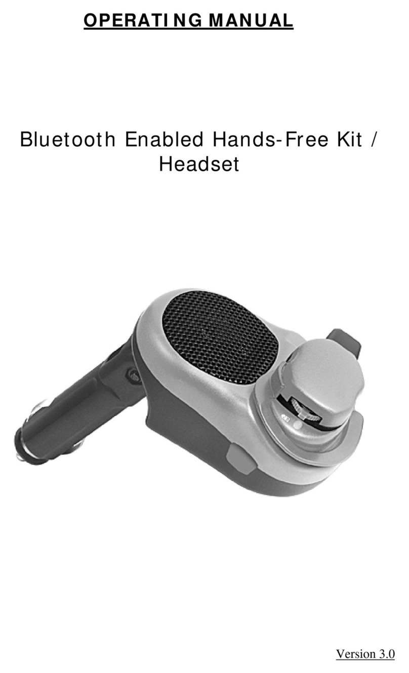 Sony Ericsson Bluetooth Enabled Hands-Free Kit /Headset User manual
