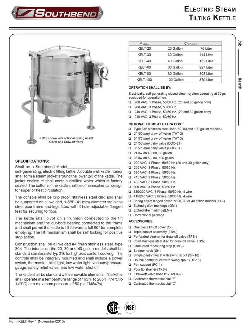 Southbend KELT-100 User manual