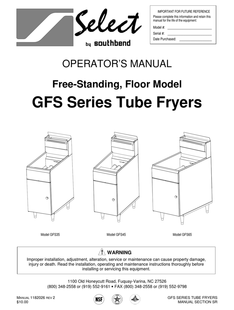 Southbend Select GFS35 User manual