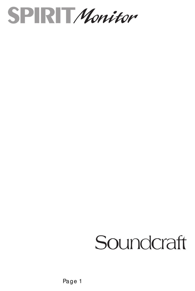 SoundCraft Spirit Monitor User manual