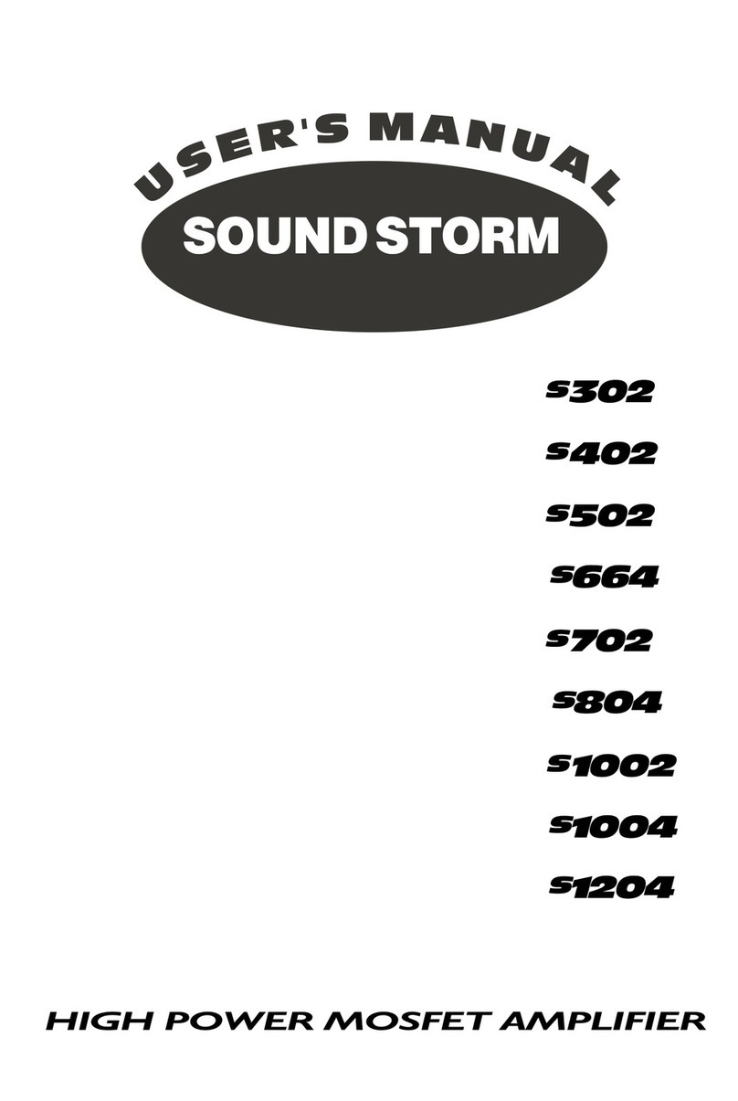 Sound Storm Amplifiers user guide