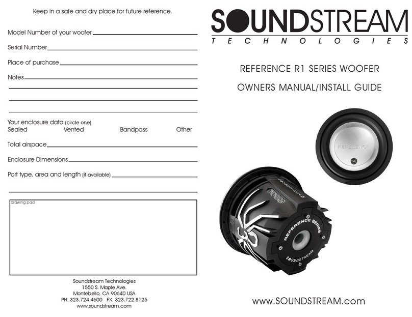 Soundstream woofer Quick start guide Soundstream woofer Quick start guide