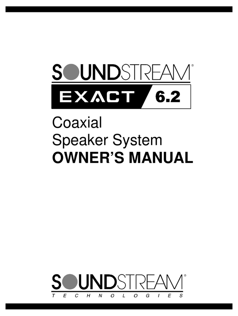 Soundstream Exact 6.2 User manual