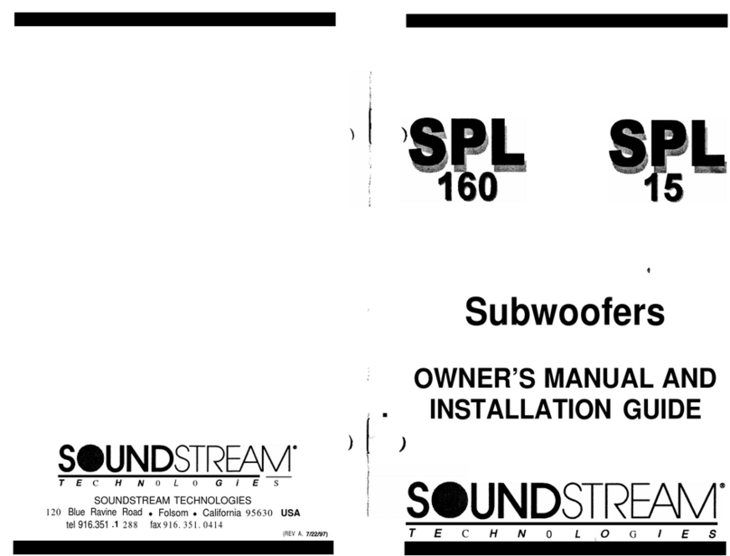 Soundstream SPL 15 Programming manual