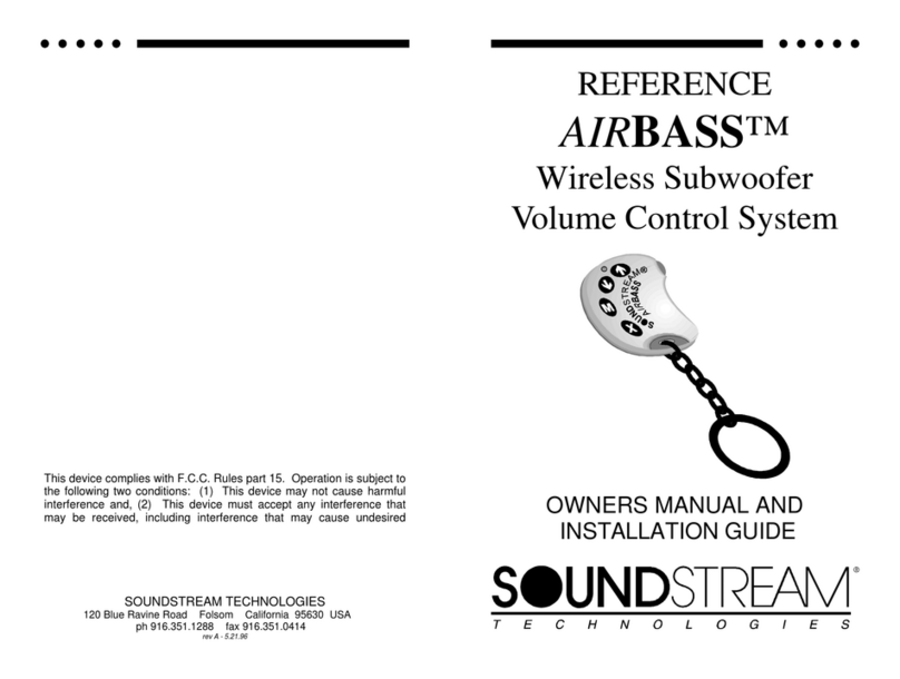 Soundstream AirBass Owners and installation manual