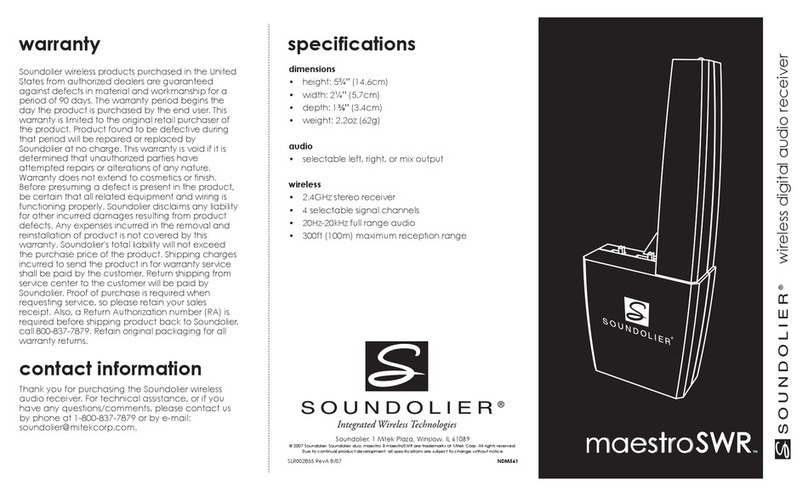 Soundolier Maestro SWR Maestro SWR Wireless Speaker... user guide
