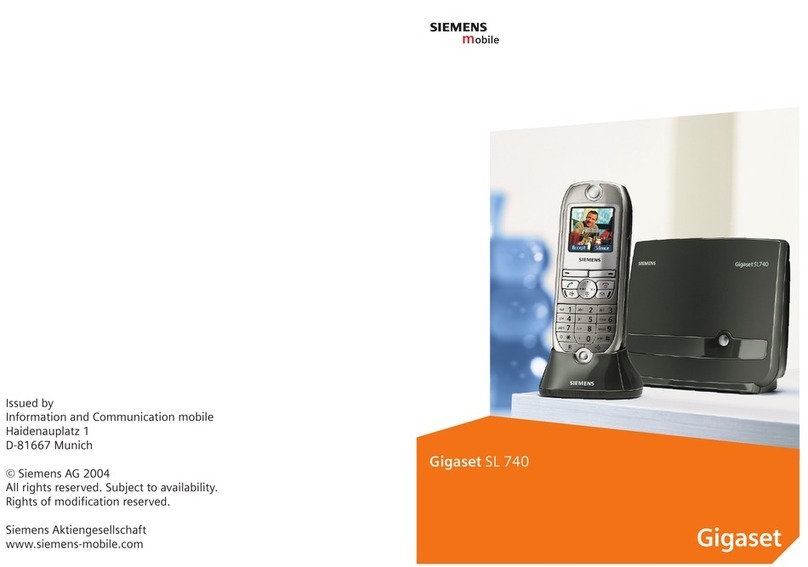 Siemens Gigaset SL 740 User manual