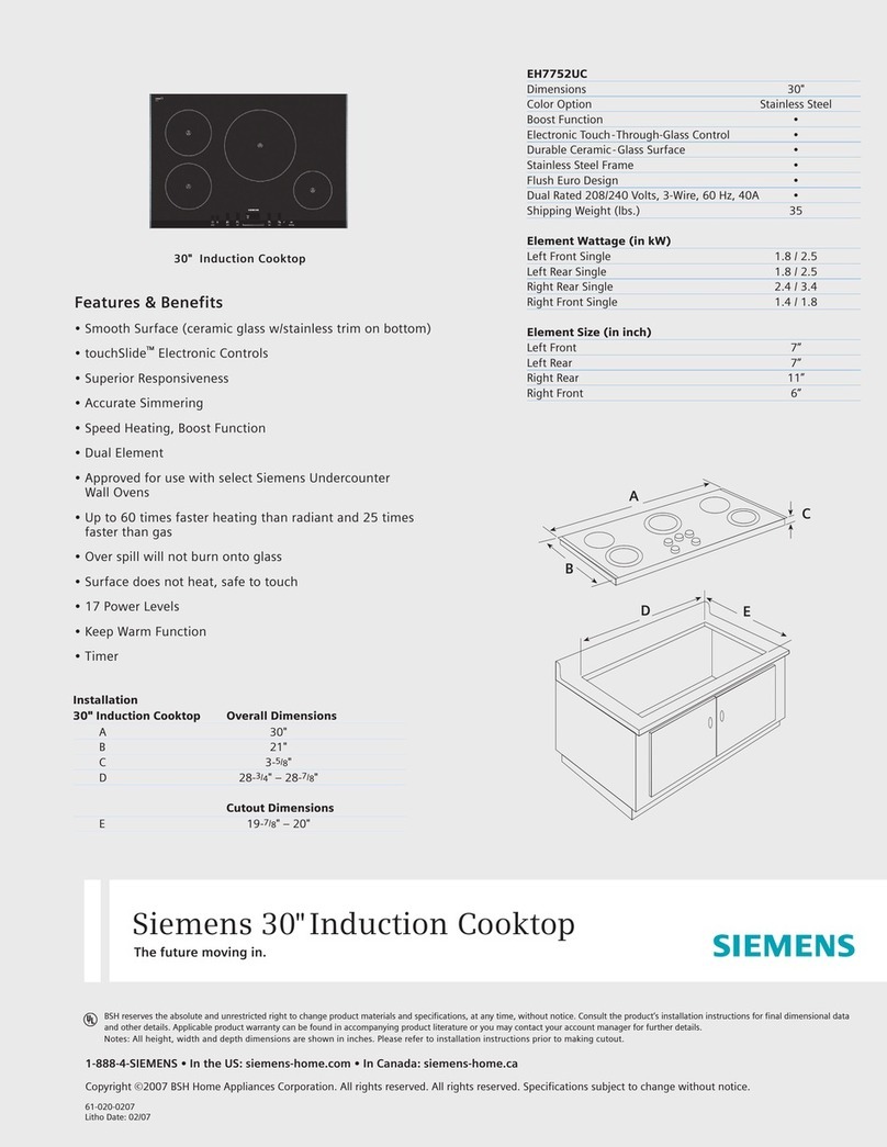 Siemens EH7752UC User manual
