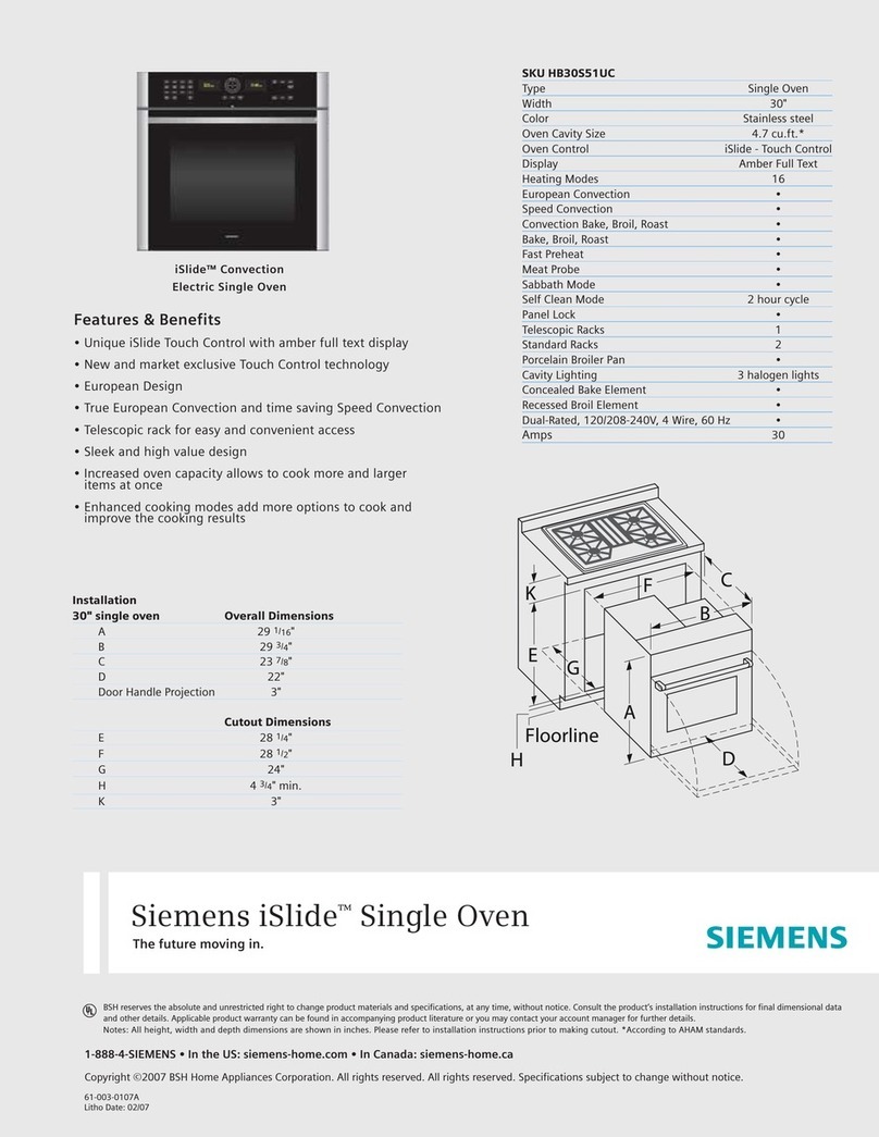 Siemens iSlide HB30S51UC User manual