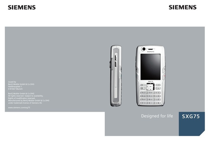 Siemens SXG75 user guide