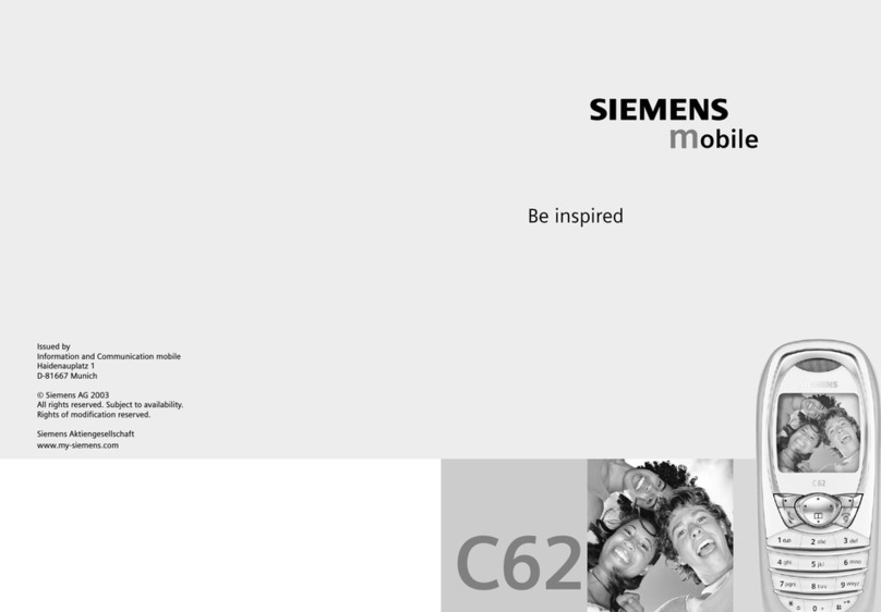 Siemens C62 User manual