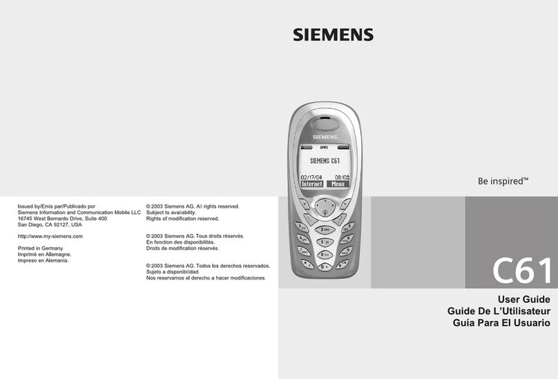Siemens C61 User manual