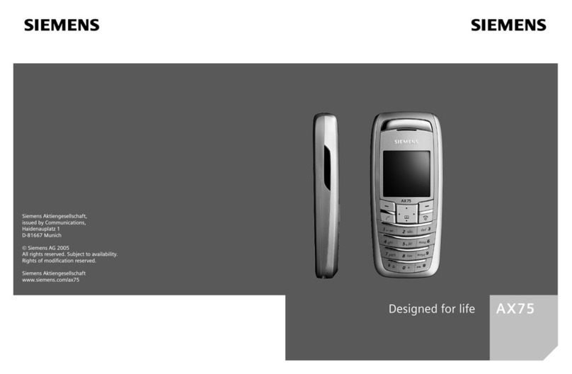 Siemens AX75 User manual Siemens AX75 User manual