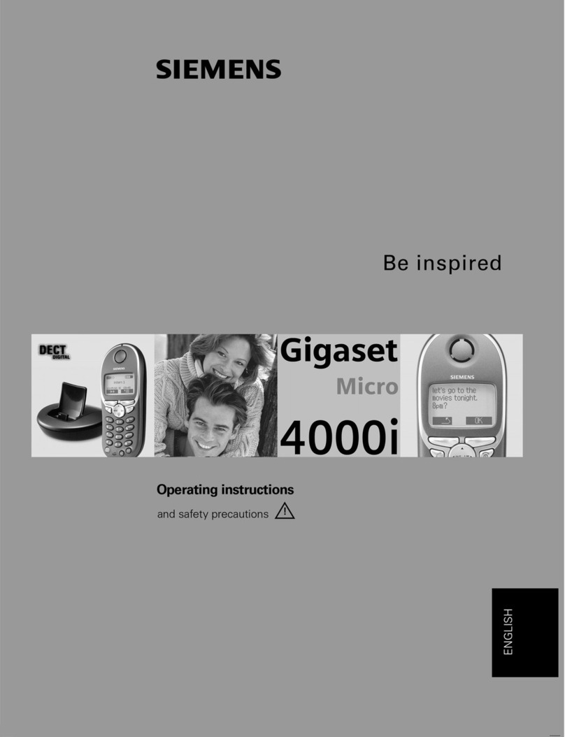 Siemens Gigaset 4000i Micro operating instructions