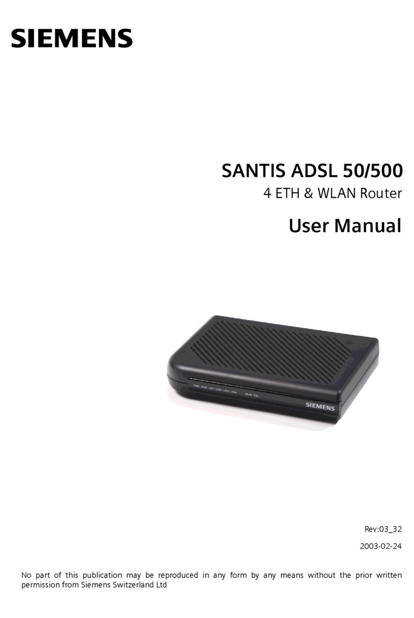 Siemens Santis ADSL 50 User manual