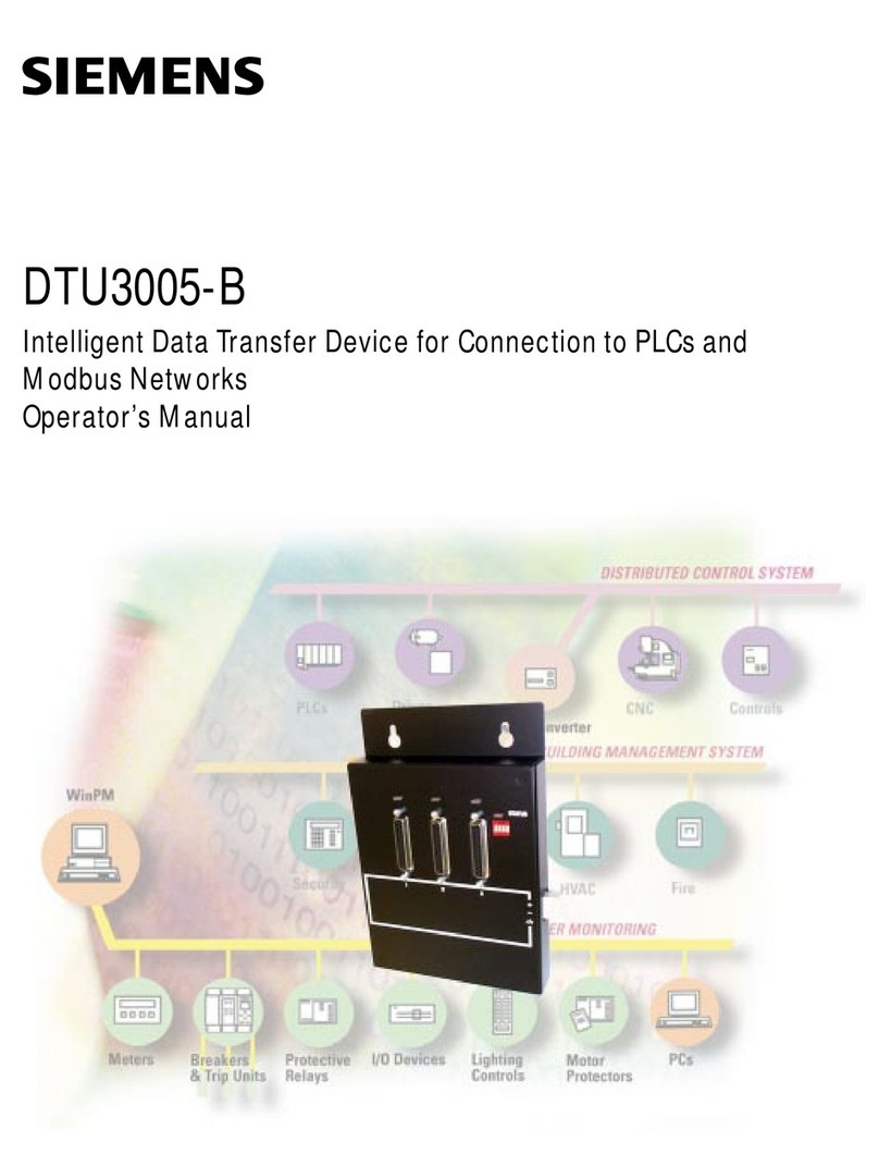 Siemens DTU3005-B User manual
