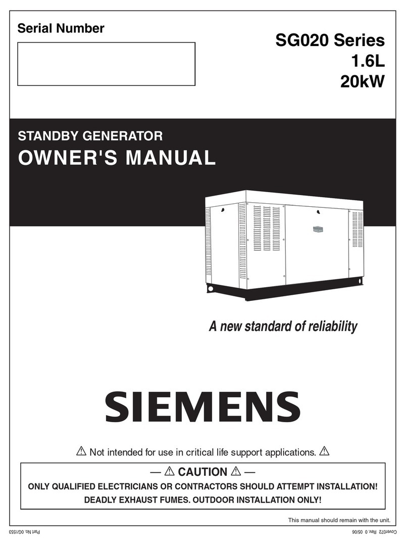 Siemens SG020 Series owner's manual