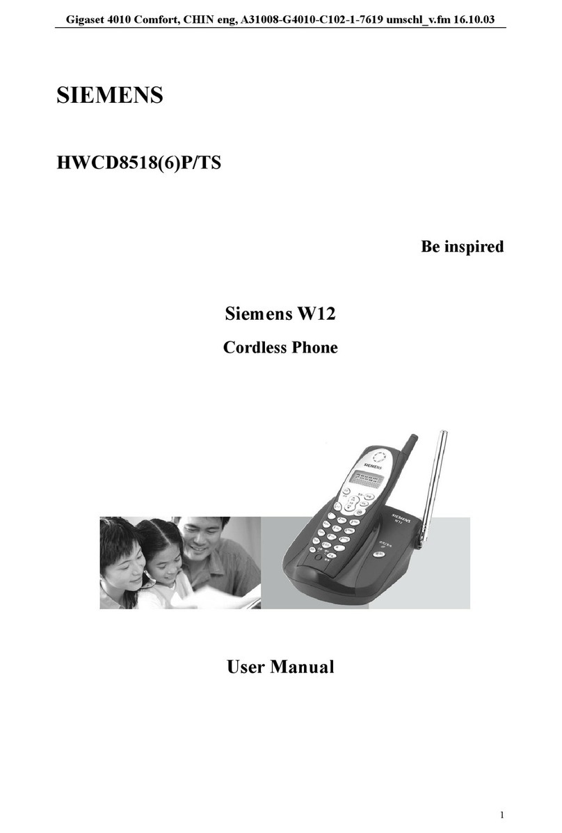 Siemens W12 User manual Siemens W12 User manual