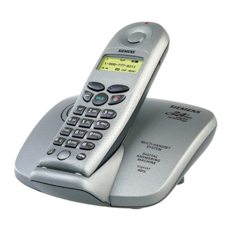 Siemens Gigaset 4015 User manual