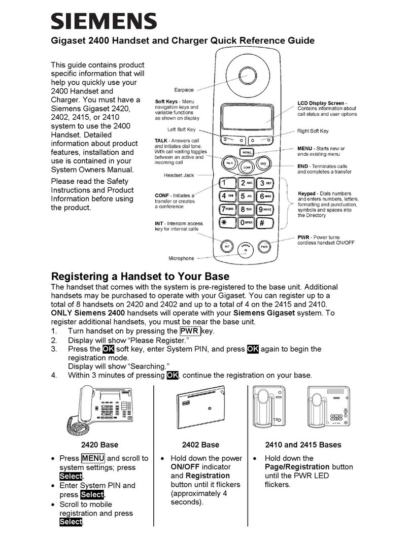 Siemens Gigaset 2400 User manual