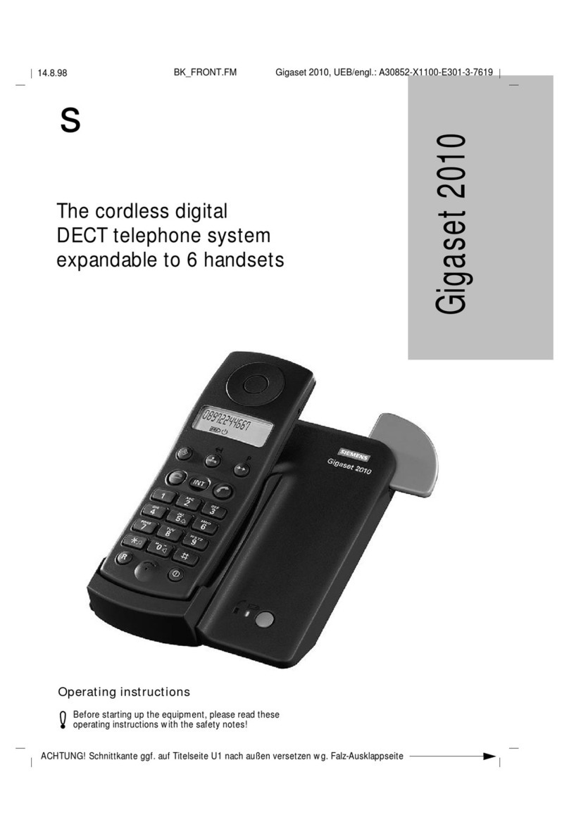 Gigaset Gigaset 2010 operating instructions