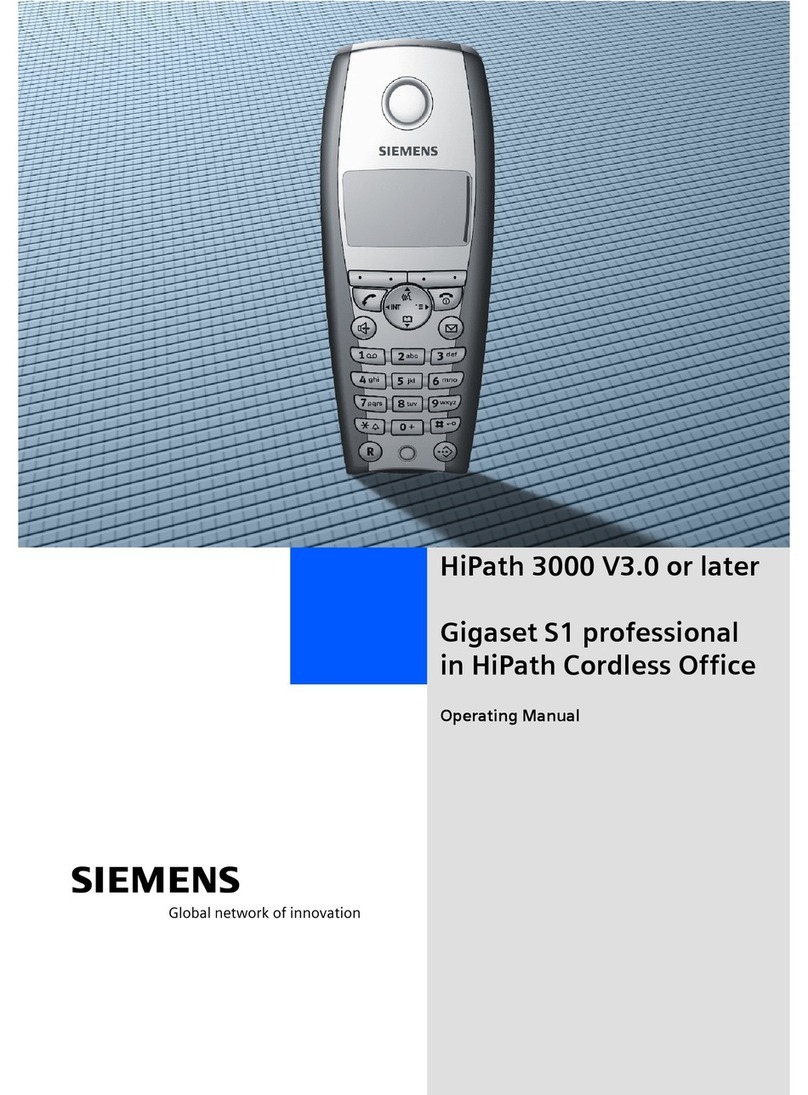 Siemens HiPath 3000 V3.0 or later Gigaset M1... User manual