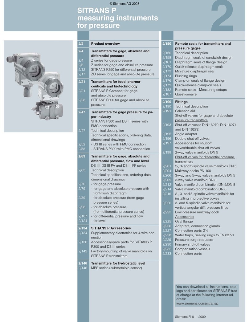 Siemens SITRANS P Brochure & specs