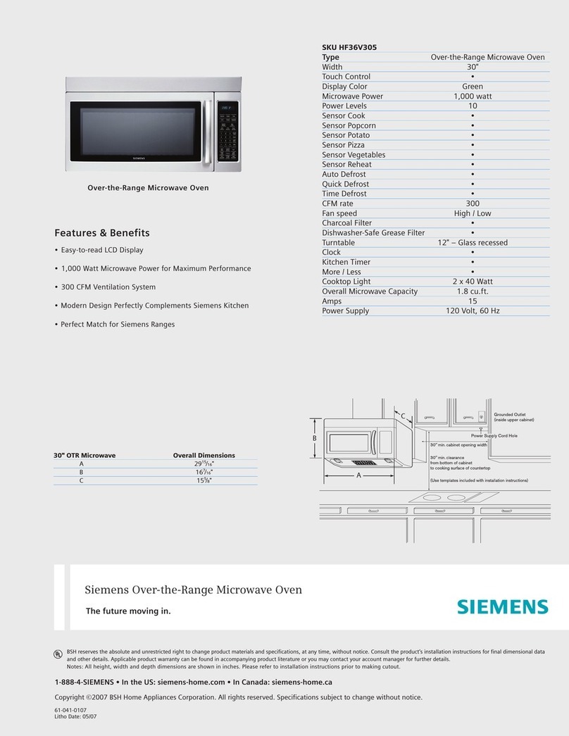 Siemens HF36V305 User manual