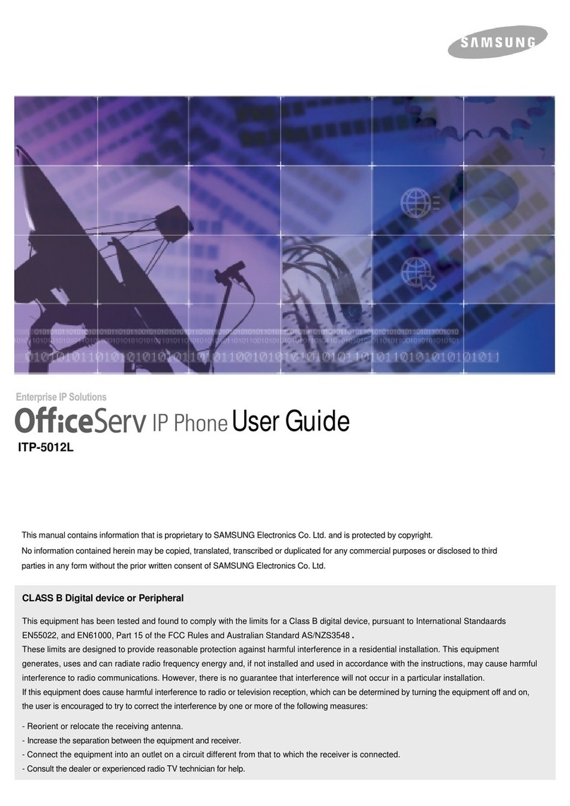 Samsung OfficeServ ITP-5012L User manual Samsung OfficeServ ITP-5012L User manual