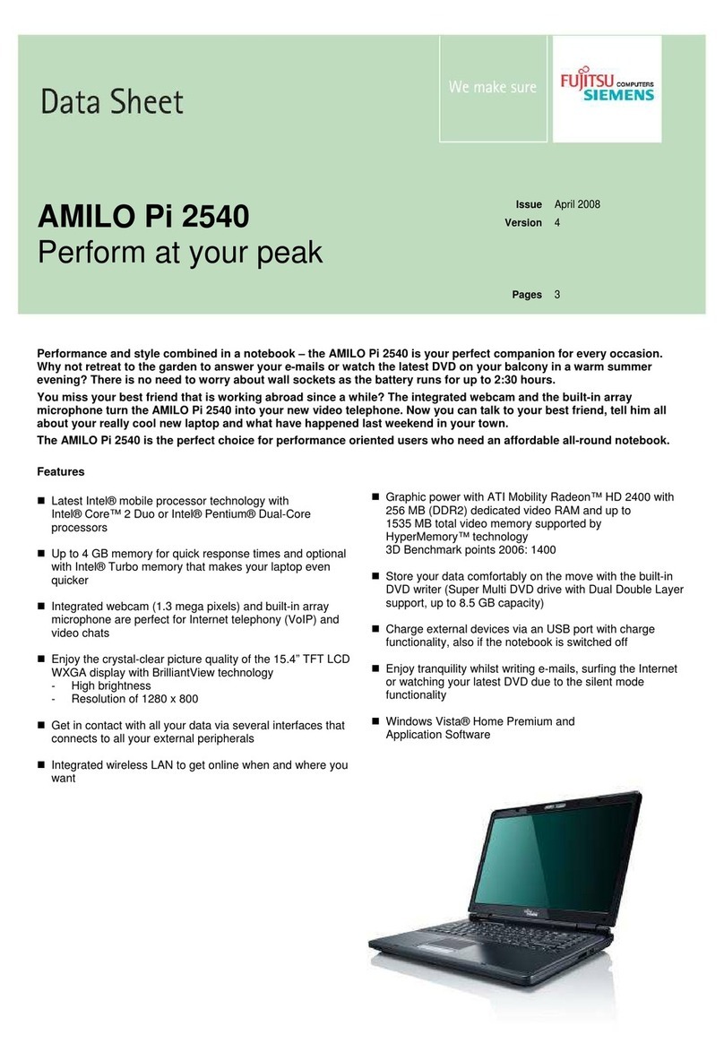 Fujitsu Siemens Computers 4AMILO Pi 2540 User manual