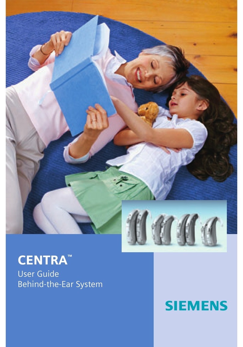 Siemens CENTRA Behind-the-Ear System User manual