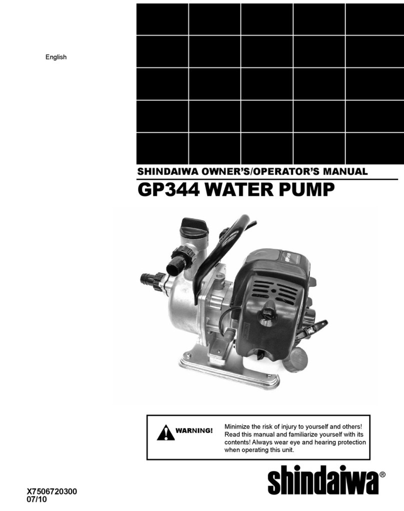 Shindaiwa GP344 Owner's/operator's manual