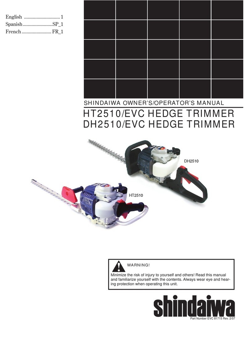 Shindaiwa DH2510/EVC Owner's/operator's manual Shindaiwa DH2510/EVC Owner's/operator's manual