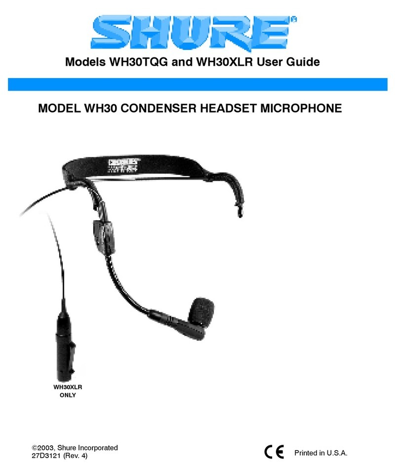 Shure WH30XLR User manual