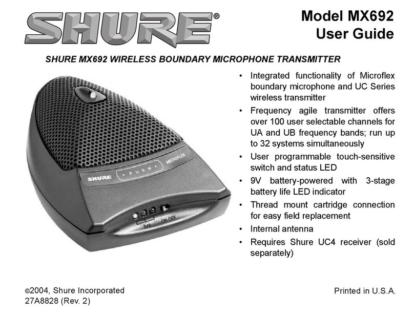 Shure MX692 User manual