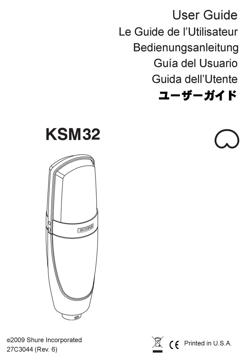 Shure KSM32 User manual