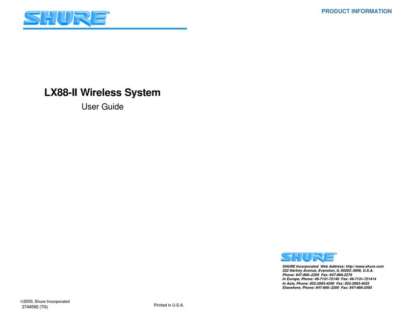 Shure LX88-II user guide Shure LX88-II user guide