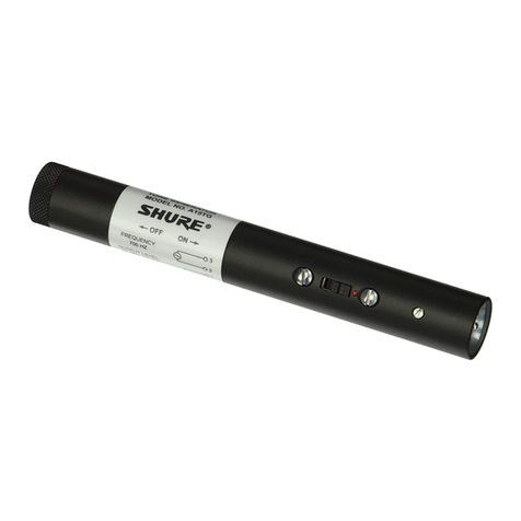 Shure Microphone Level Tone Generator A15TG User manual Shure Microphone Level Tone Generator A15TG User manual