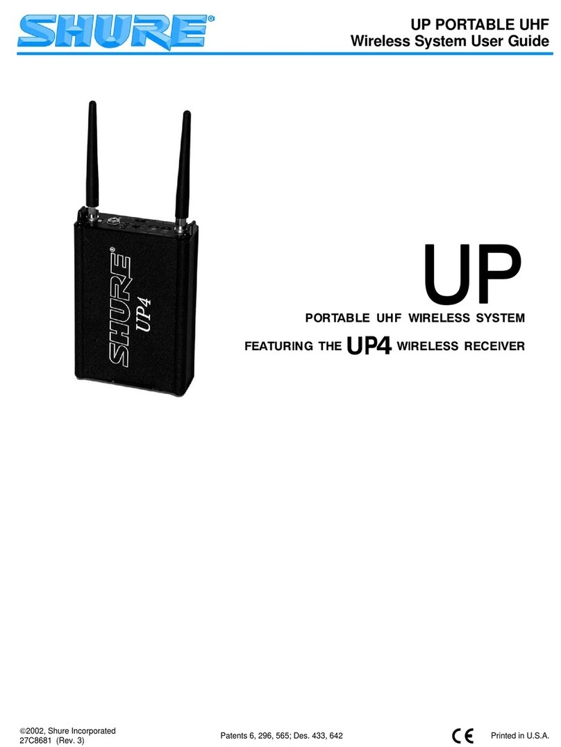 Shure UP4 User manual