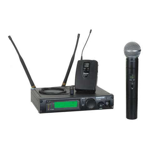 Shure ULX Wireless System User manual Shure ULX Wireless System User manual