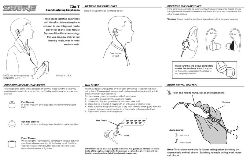 Shure i2c-t user manual