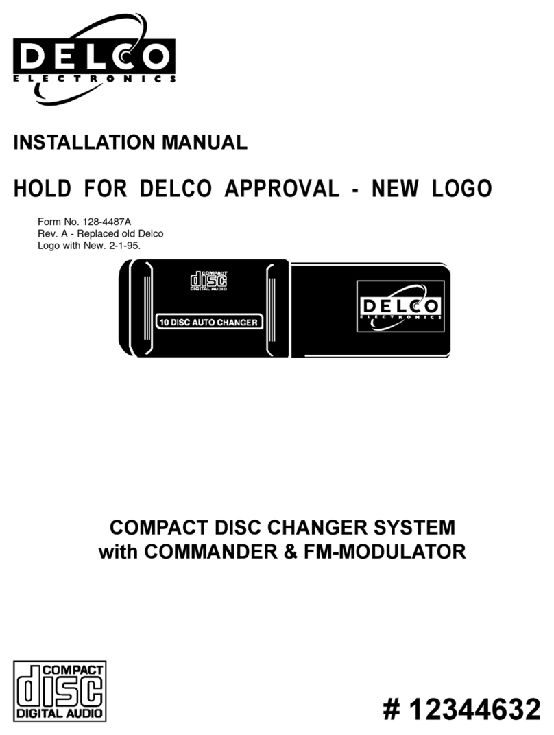 Delco CD Changer System none installation manual